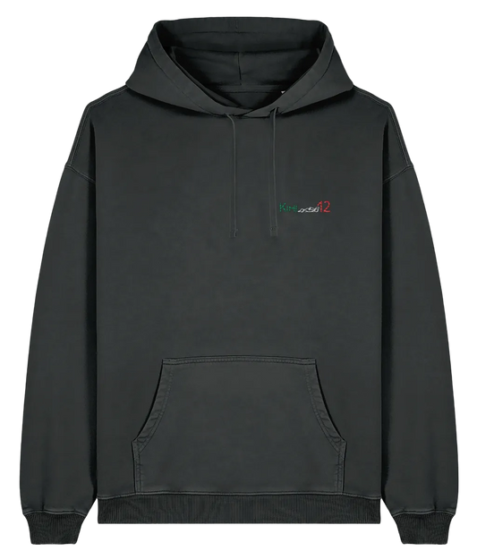 Celebrate the youngest F1 hero. This oversized premium hoodie pays tribute to Kimi Antonelli, featuring a minimalist embroidered F1 car and his iconic #12race number.
Premium Quality & Craftsmanship Made from 100% certified organic cotton (380 gsm), this offers superior comfort and style with oversized fit. The precise embroidery delivers exceptional durability that outlasts typical printed alternatives.