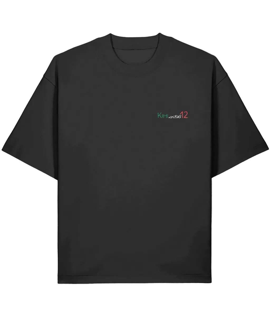 Celebrate the youngest F1 hero. This boxy premium T-Shirt pays tribute to Kimi Antonelli, featuring a minimalist embroidered F1 car and his iconic #12 race number.

Premium Quality &amp; Craftsmanship Made from 100% certified organic cotton (280 gsm), this offers superior comfort with oversized fit. The precise center embroidery delivers exceptional durability that outlasts typical printed alternatives.