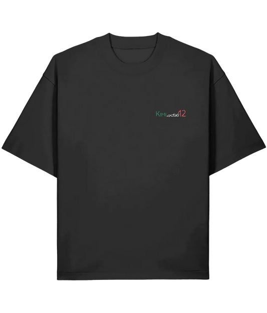 Celebrate the youngest F1 hero. This boxy premium T-Shirt pays tribute to Kimi Antonelli, featuring a minimalist embroidered F1 car and his iconic #12 race number.

Premium Quality &amp; Craftsmanship Made from 100% certified organic cotton (280 gsm), this offers superior comfort with oversized fit. The precise center embroidery delivers exceptional durability that outlasts typical printed alternatives.
