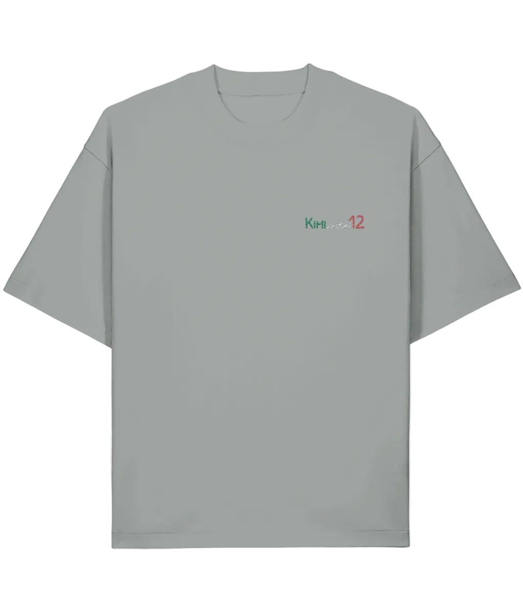 Celebrate the youngest F1 hero. This boxy premium T-Shirt pays tribute to Kimi Antonelli, featuring a minimalist embroidered F1 car and his iconic #12 race number.

Premium Quality &amp; Craftsmanship Made from 100% certified organic cotton (280 gsm), this offers superior comfort with oversized fit. The precise center embroidery delivers exceptional durability that outlasts typical printed alternatives.