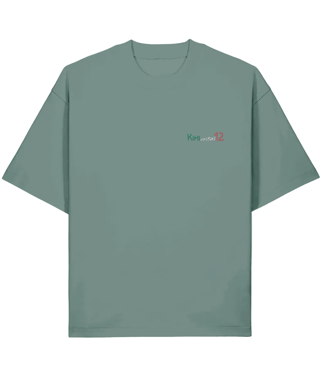 Celebrate the youngest F1 hero. This boxy premium T-Shirt pays tribute to Kimi Antonelli, featuring a minimalist embroidered F1 car and his iconic #12 race number.

Premium Quality &amp; Craftsmanship Made from 100% certified organic cotton (280 gsm), this offers superior comfort with oversized fit. The precise center embroidery delivers exceptional durability that outlasts typical printed alternatives.