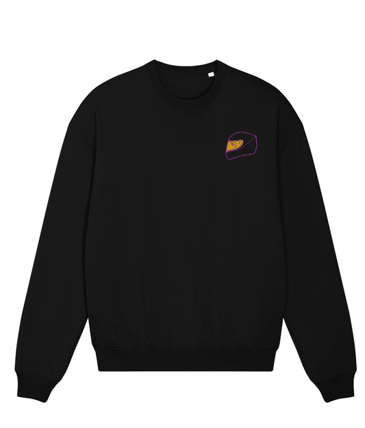 Celebrate an F1 legend. This premium sweatshirt pays tribute to Lewis Hamilton, featuring a minimalist embroidered design of his iconic helmet.

Premium Quality &amp; Craftsmanship Made from 100% certified organic cotton (400 gsm), this offers superior comfort and style with oversized fit. The precise embroidery delivers exceptional durability that outlasts typical printed alternatives.