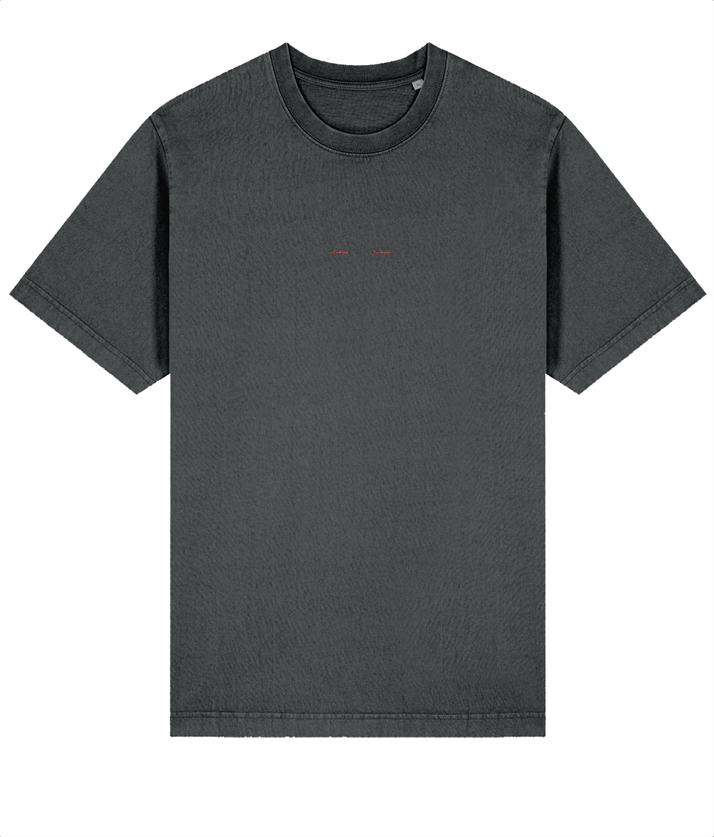 Aventador tail lights - Embroidered Oversized Premium T-Shirt (Vintage look)