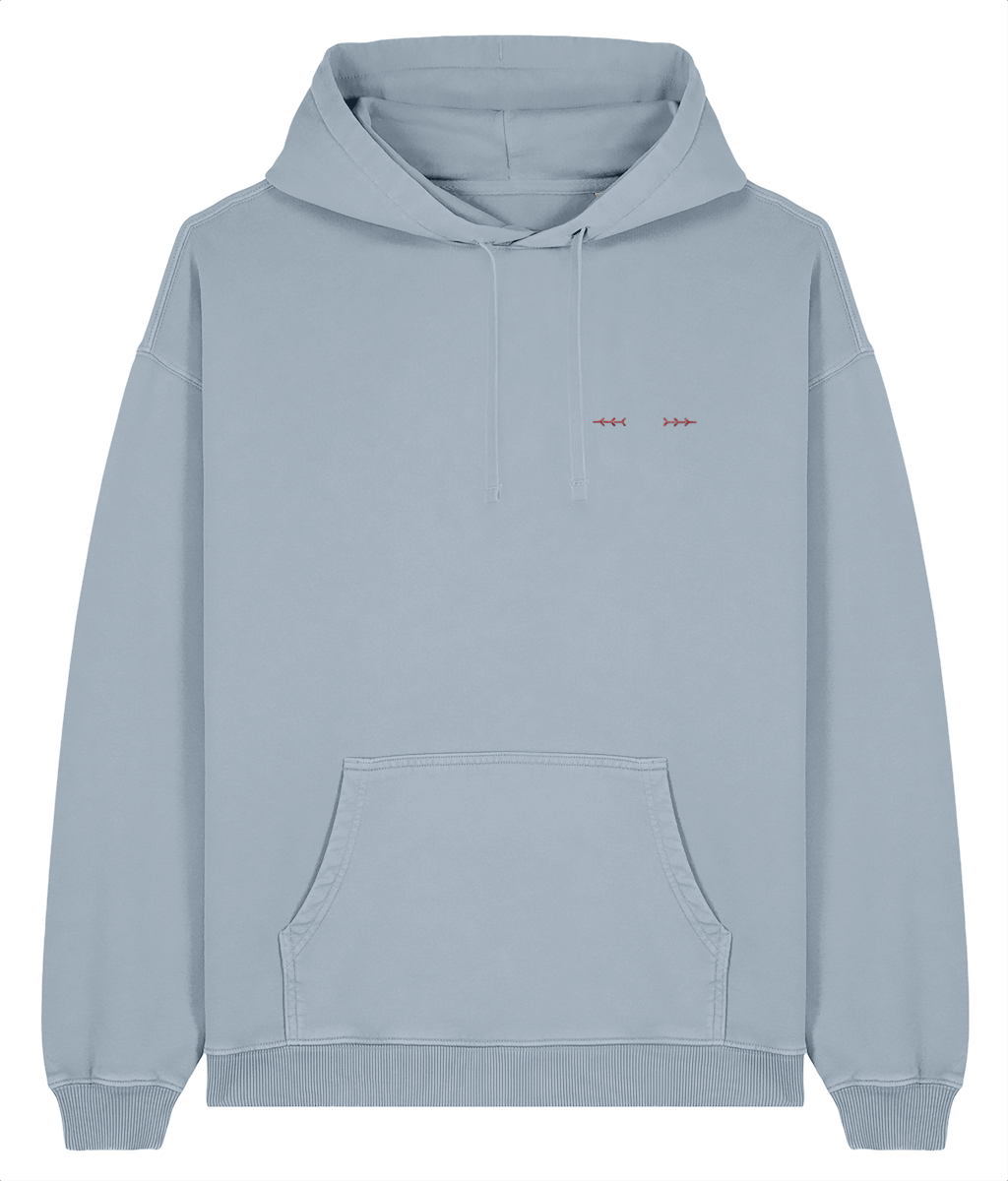 Aventador tail lights - Embroidered Oversized Premium Hoodie (Vintage look)