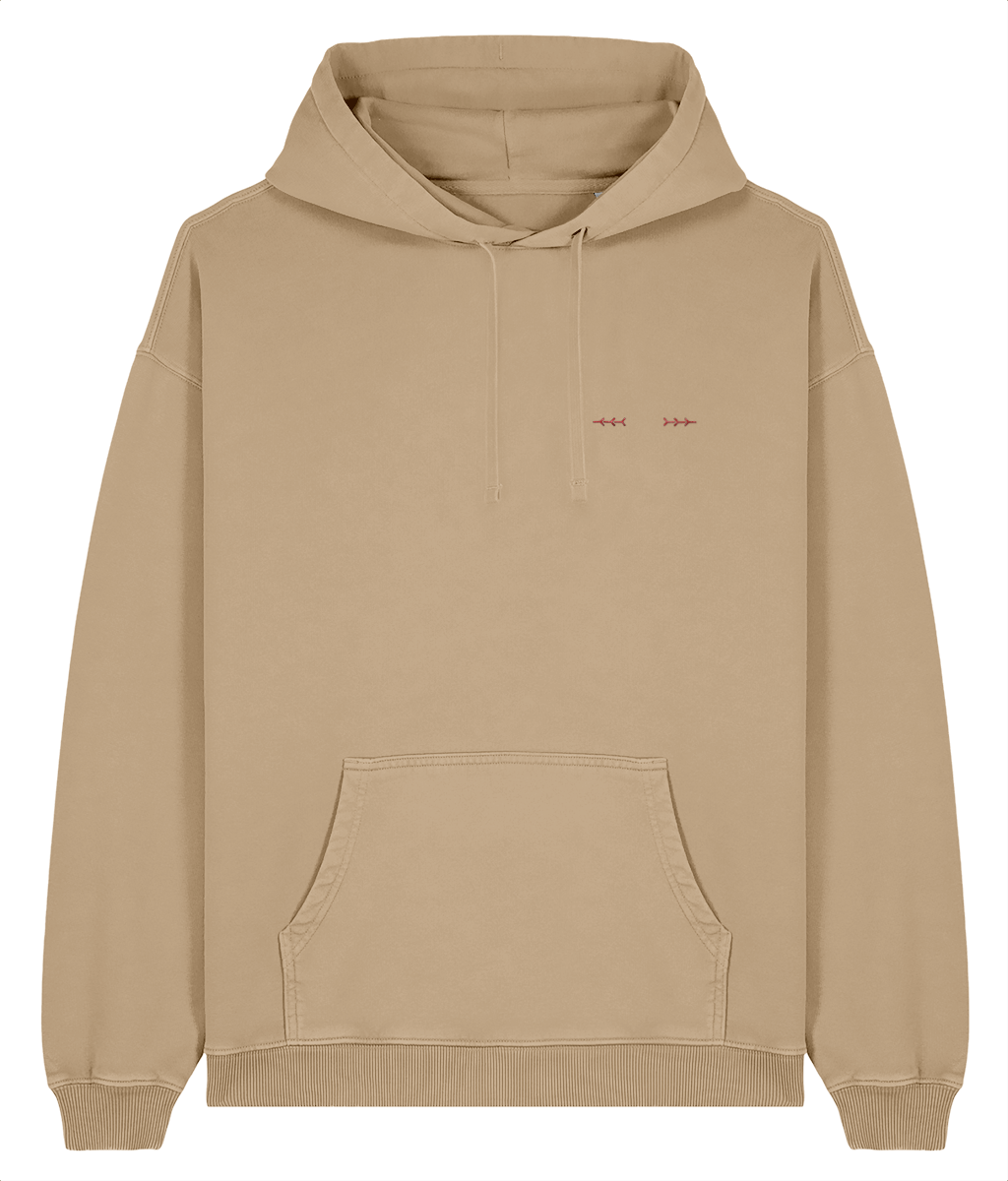 Aventador tail lights - Embroidered Oversized Premium Hoodie (Vintage look)