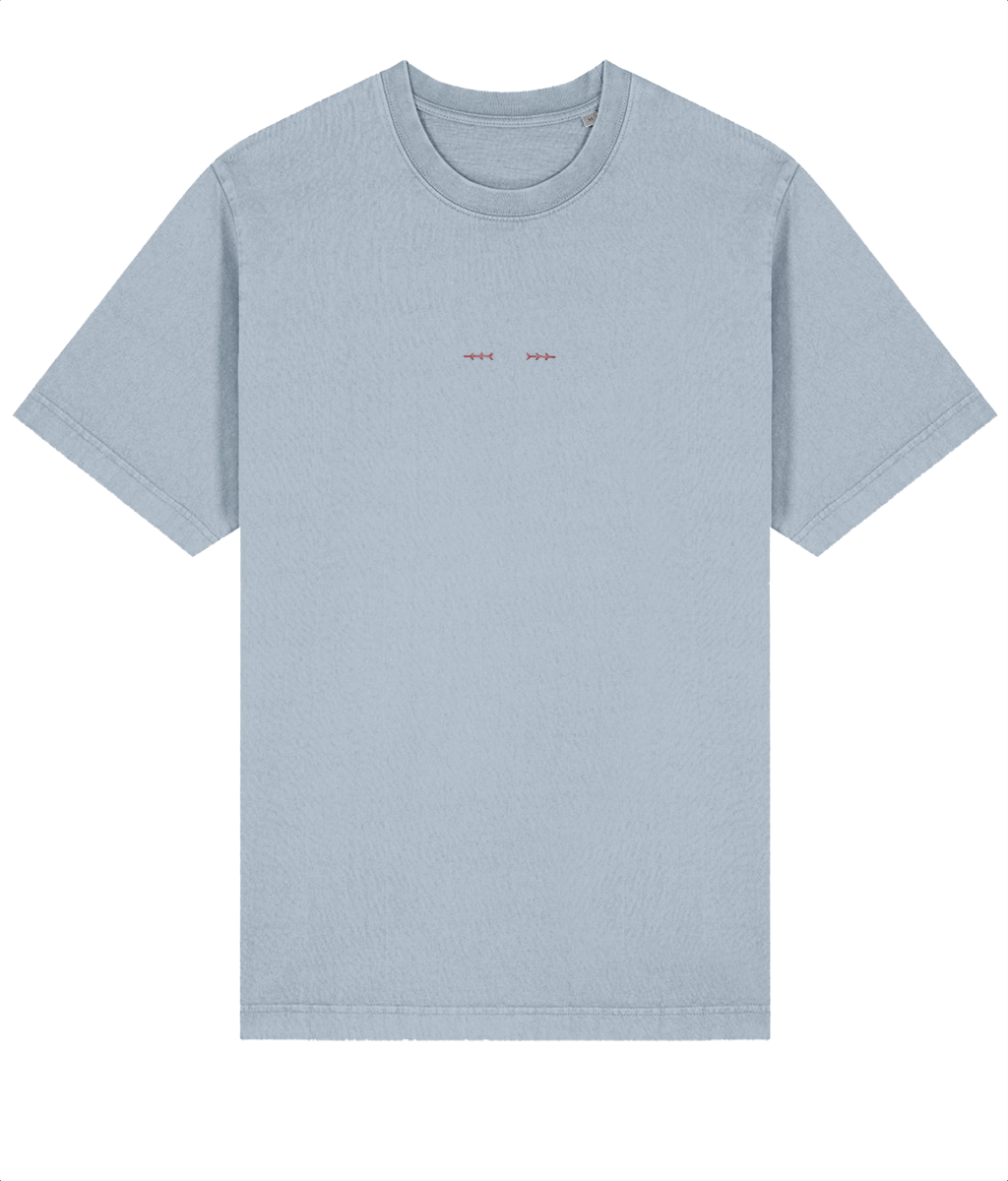 Aventador tail lights - Embroidered Oversized Premium T-Shirt (Vintage look)